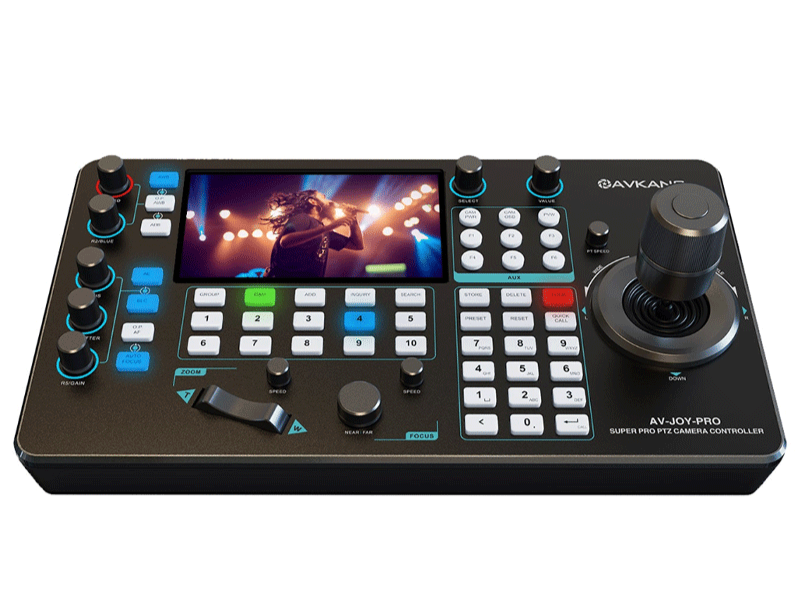 Camera Monitor Controller AVKANS Pro PTZ Camera Joystick Controller, NDI Camera Controller, AV ...