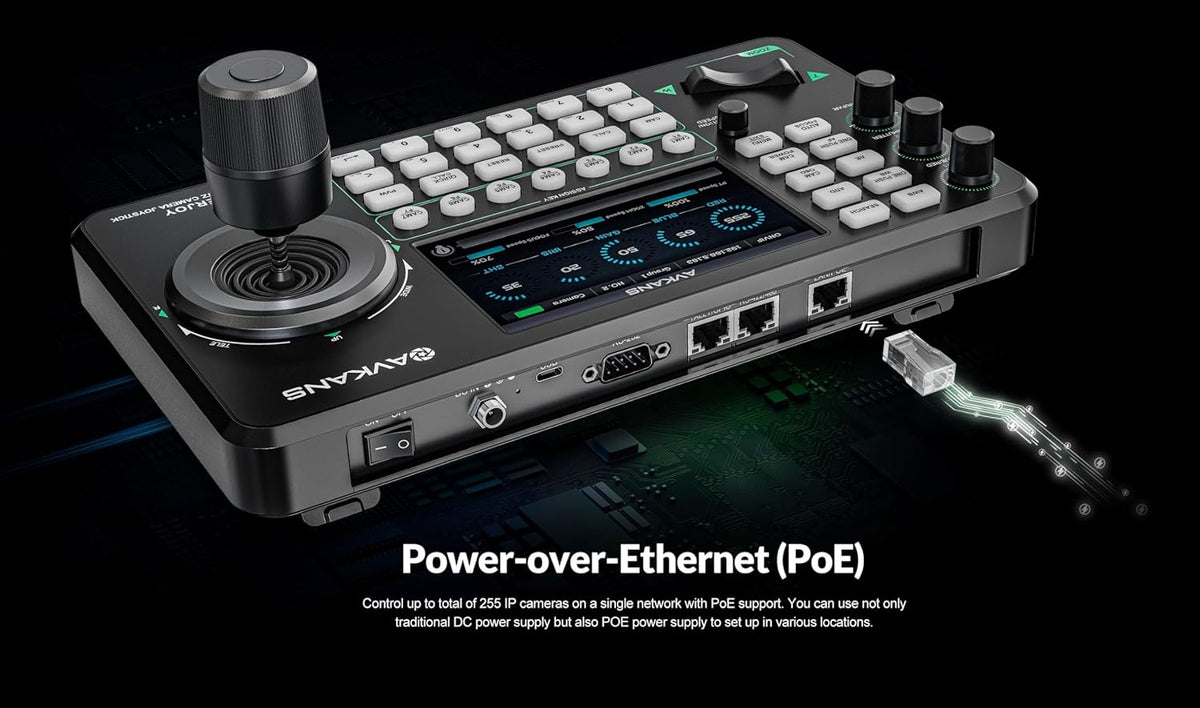 AVKANS PTZ Camera Joystick Controller with 5 Inch Display Preview ...